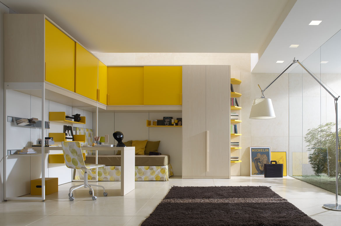 phong cách thiết kế nội thất hiện đại với phòng làm việc rộng thoáng